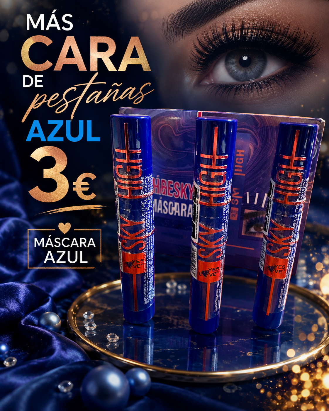 Máscara de Pestañas Azul