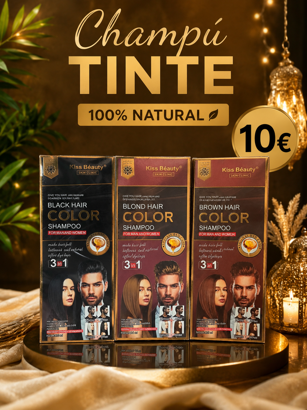 Champú Tinte 100% Natural Cubre Canas