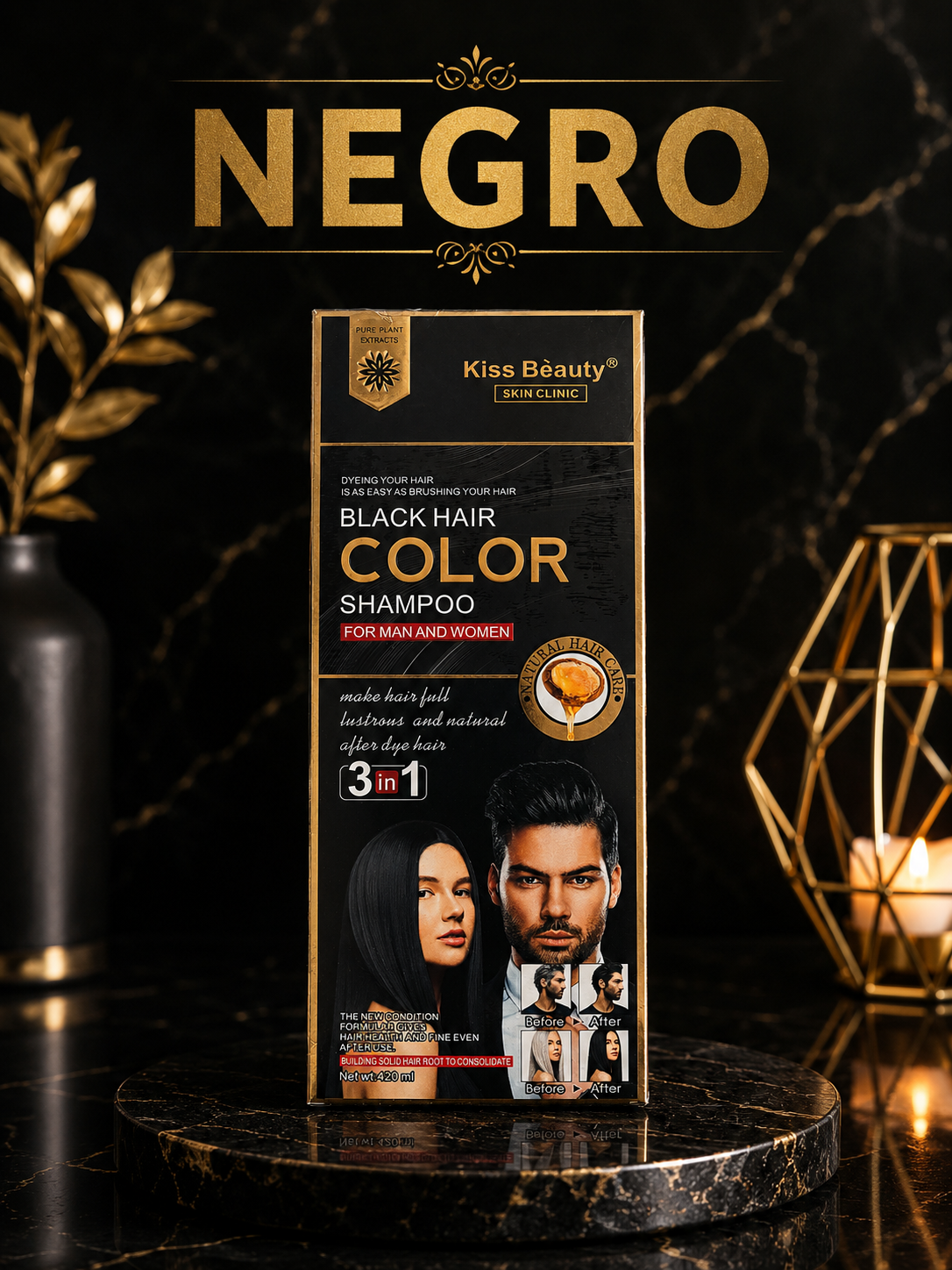 Champú Tinte 100% Natural Cubre Canas