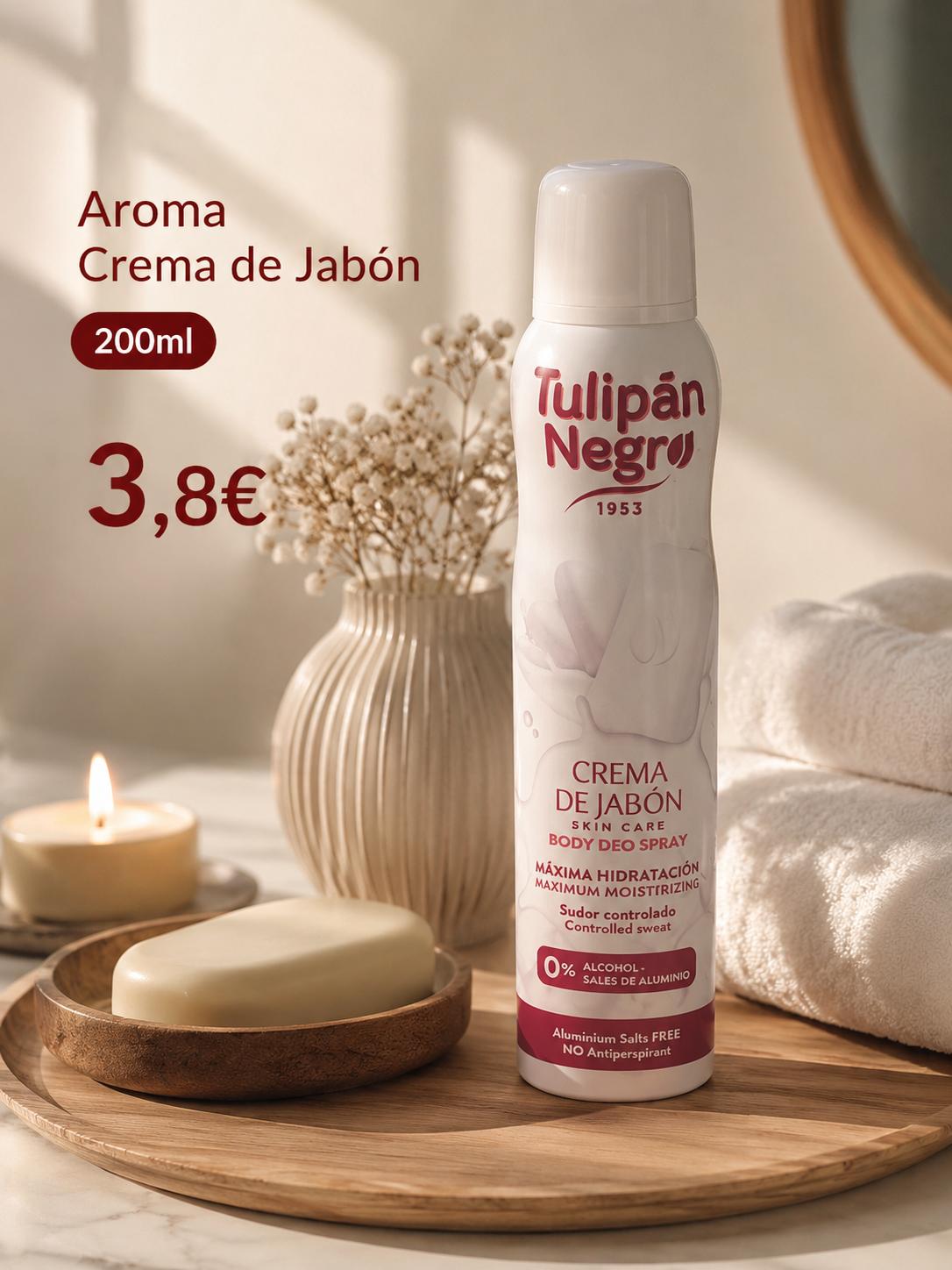 Desodorante Spray Tulipán Negro - Crema de Jabón