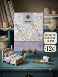 Toalla ducha 70x140 crema con lunares