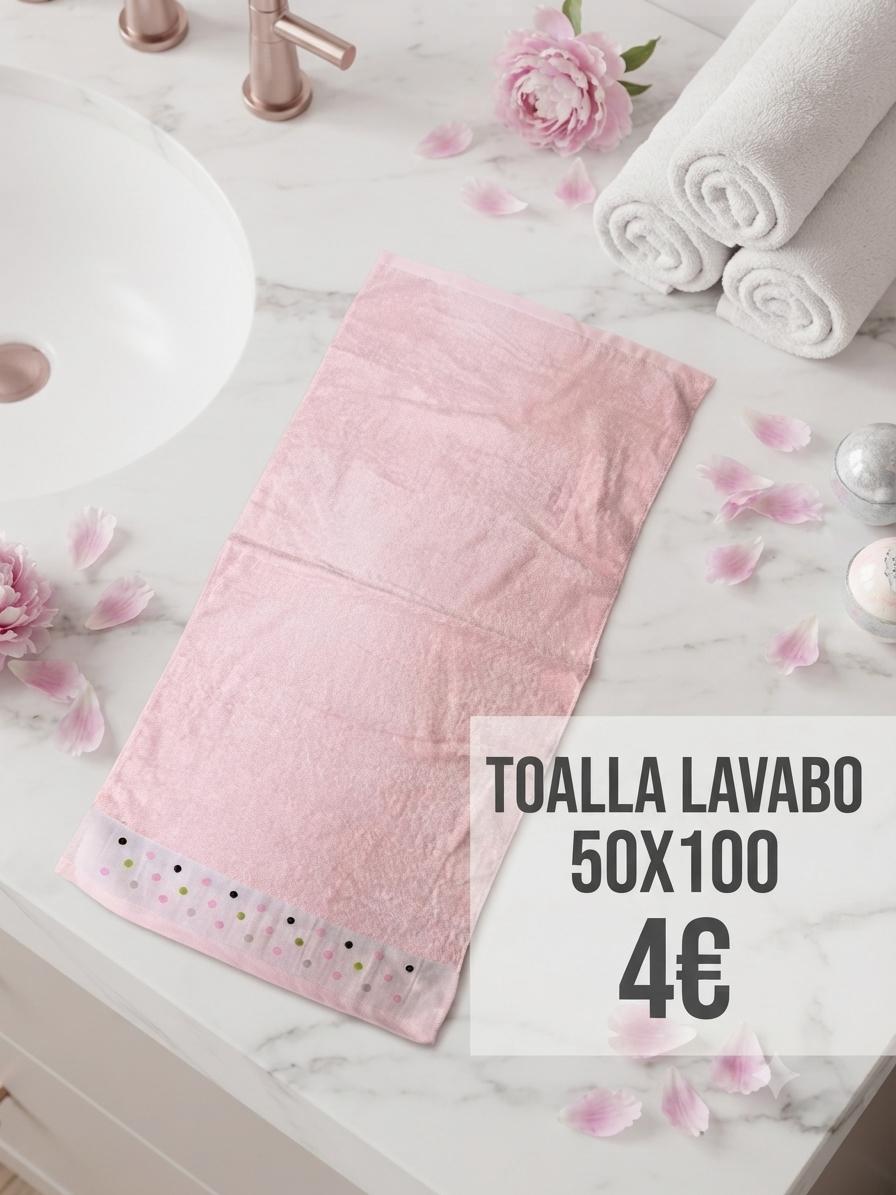Toalla Lavabo 50x100 Rosa