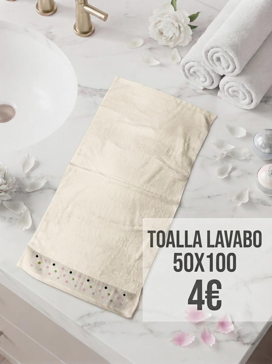 Toalla Lavabo 50x100 Crema