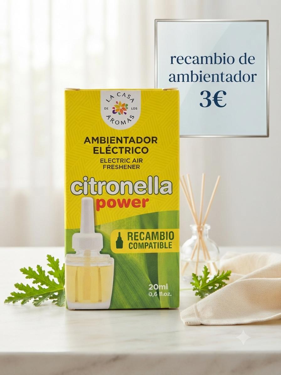 Recambio ambientador Citronella Power La Casa de los Aromas 20ml
