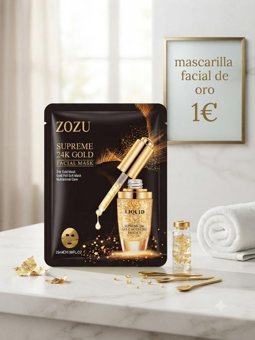 Mascarilla facial de oro 24K Zozu Supreme Gold Facial Mask