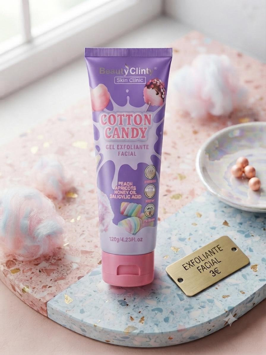 Gel exfoliante facial Cotton Candy Beauty Clinty