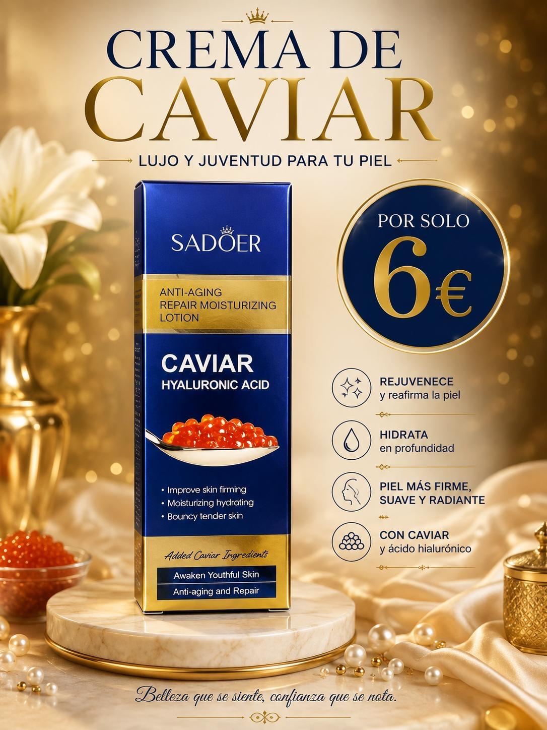Loción antiedad Sadoer Caviar Hyaluronic Acid