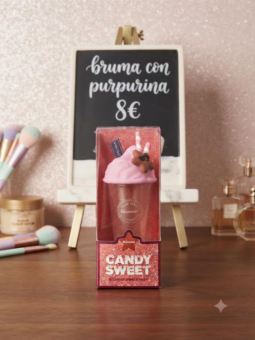 Bruma corporal con purpurina Candy Sweet Shimmer Body Mist