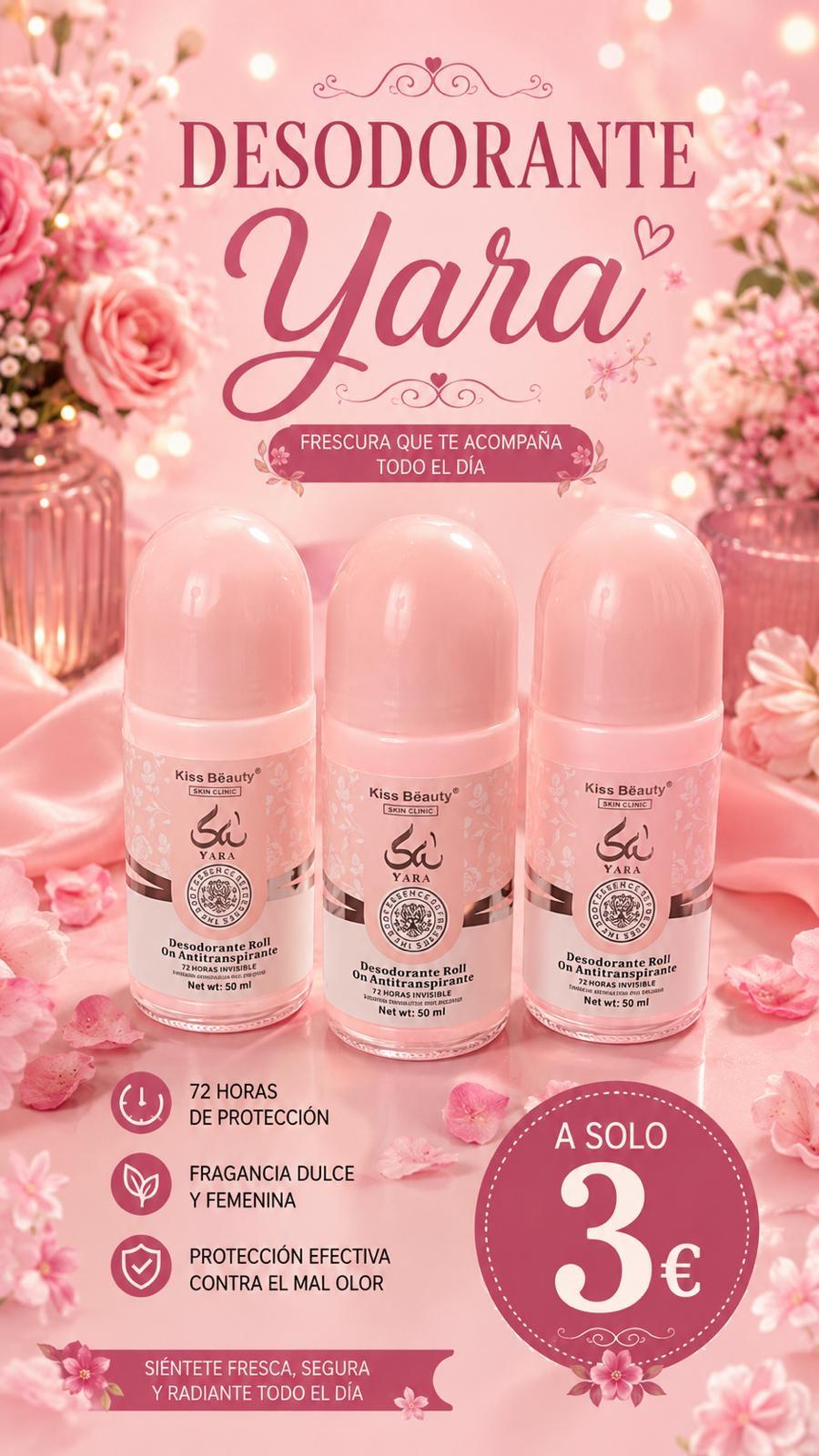 Desodorante Yara Roll-On Antitranspirante 50ml