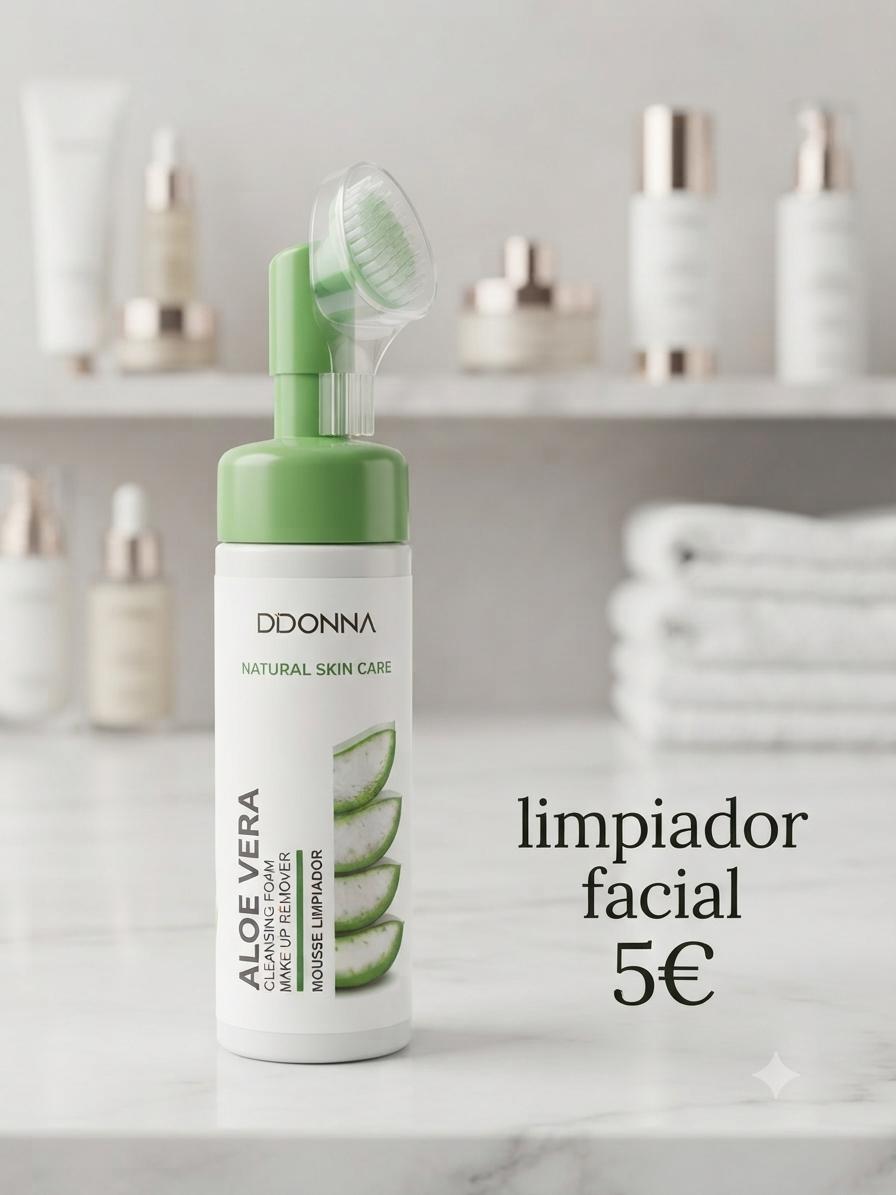 Limpiador Facial Mousse de Aloe Vera DDonna Natural Skin Care